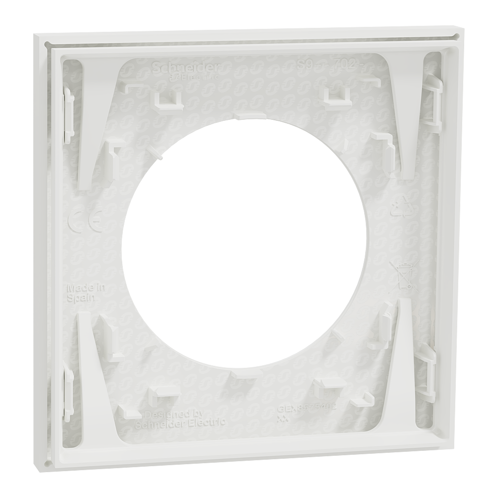 Odace plaque 1 poste blanc